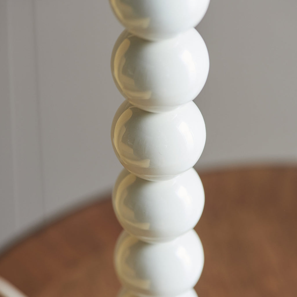 Higgledy Table Lamp Base In Gloss Almond White Finish 113863