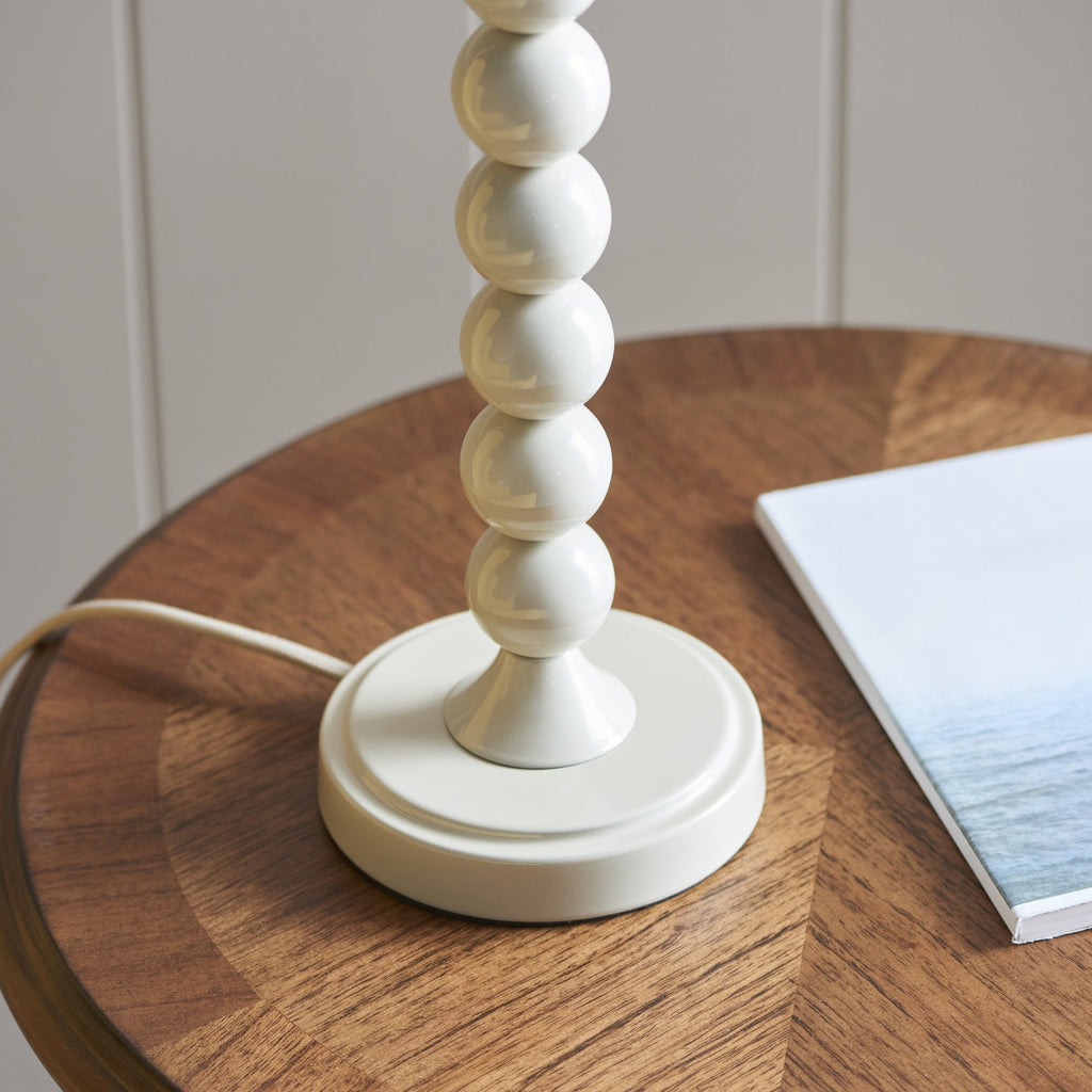 Higgledy Table Lamp Base In Gloss Almond White Finish 113863