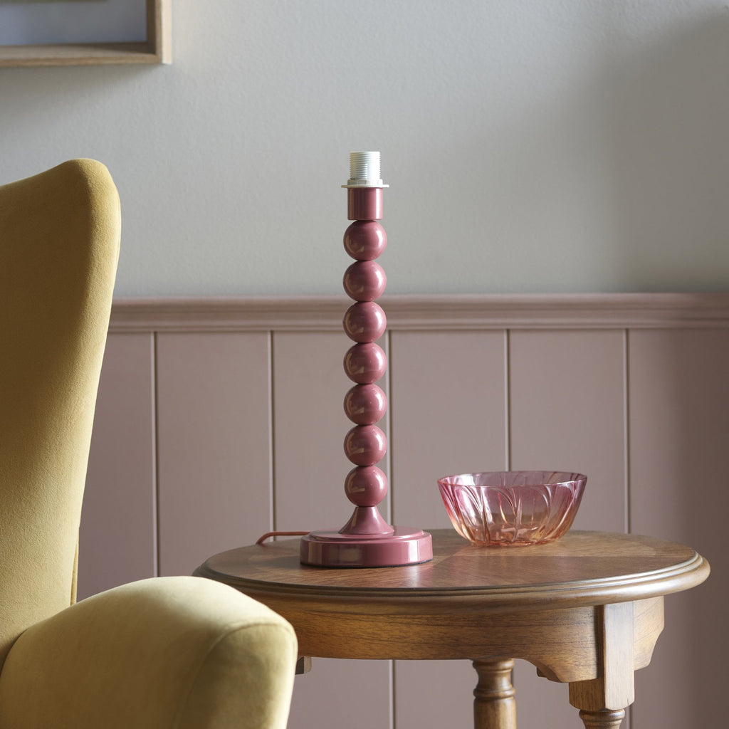 Higgledy Table Lamp Base In Gloss Pink Clay Finish 111282