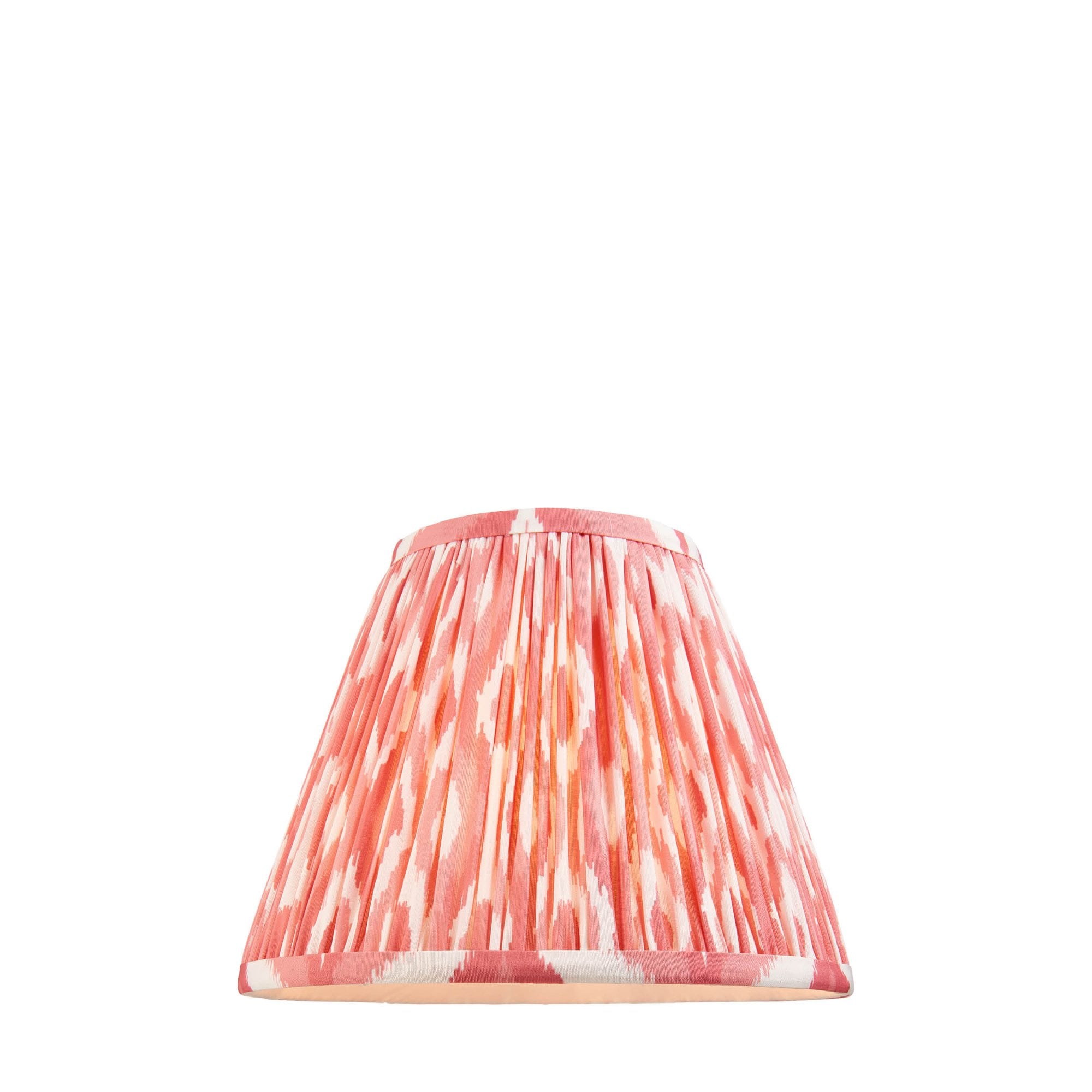 Ikat Contemporary 25 cm Tapered Lamp Shade In Coral Pink 111339