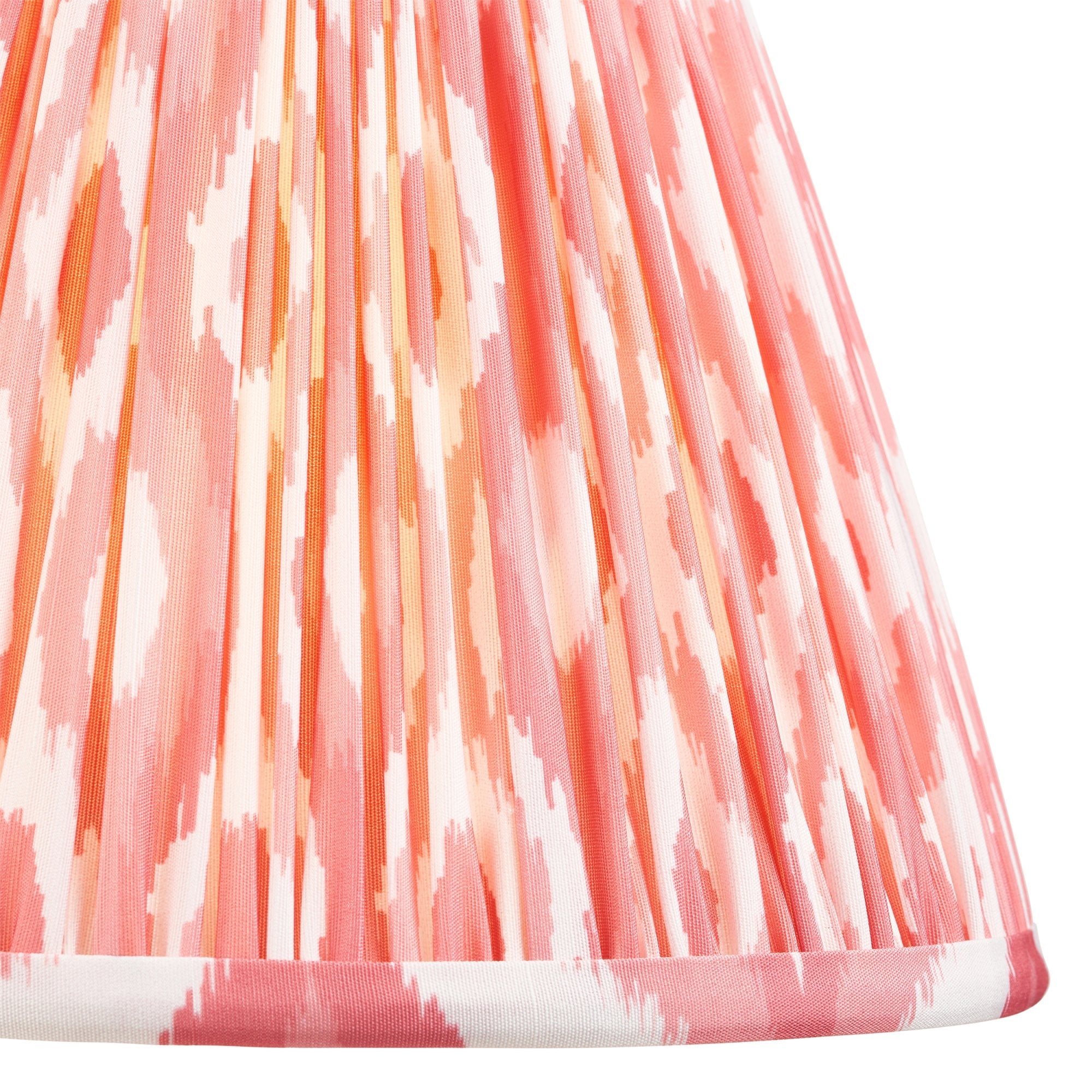 Ikat Contemporary 25 cm Tapered Lamp Shade In Coral Pink 111339