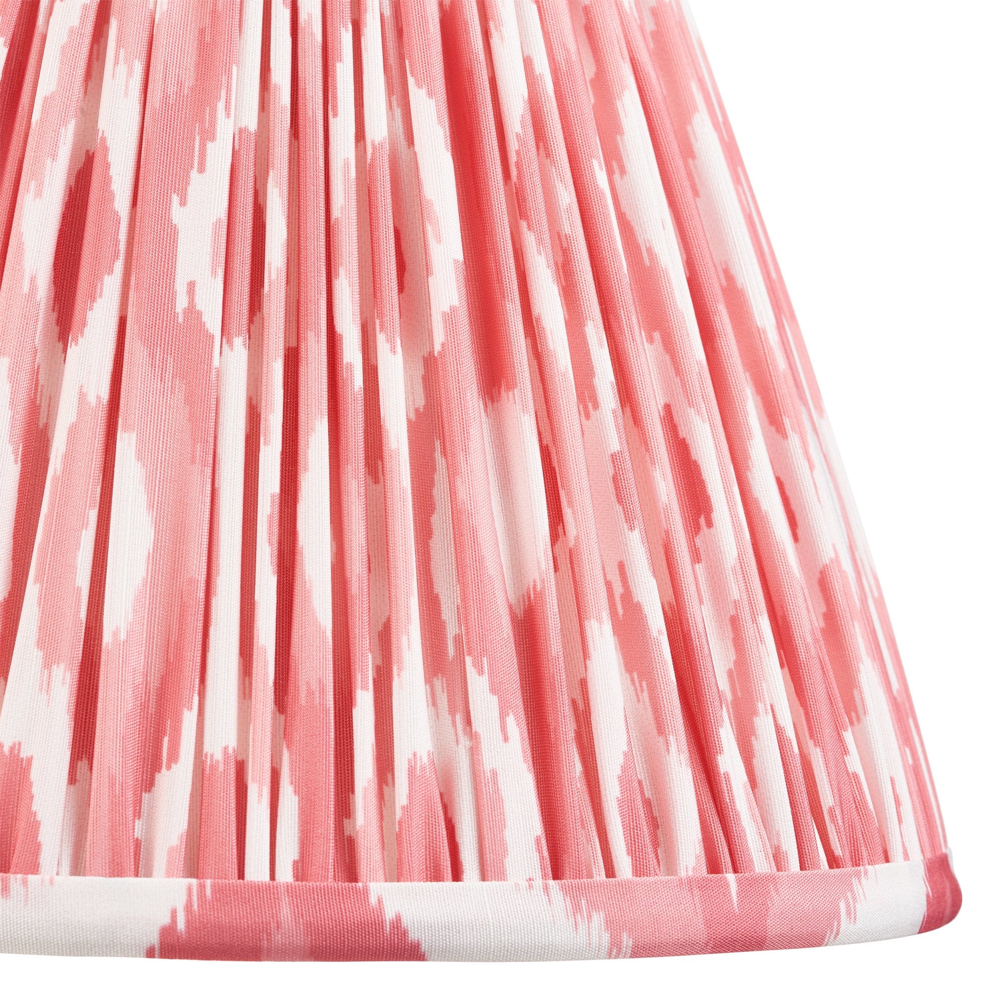 Ikat Contemporary 25 cm Tapered Lamp Shade In Coral Pink 111339