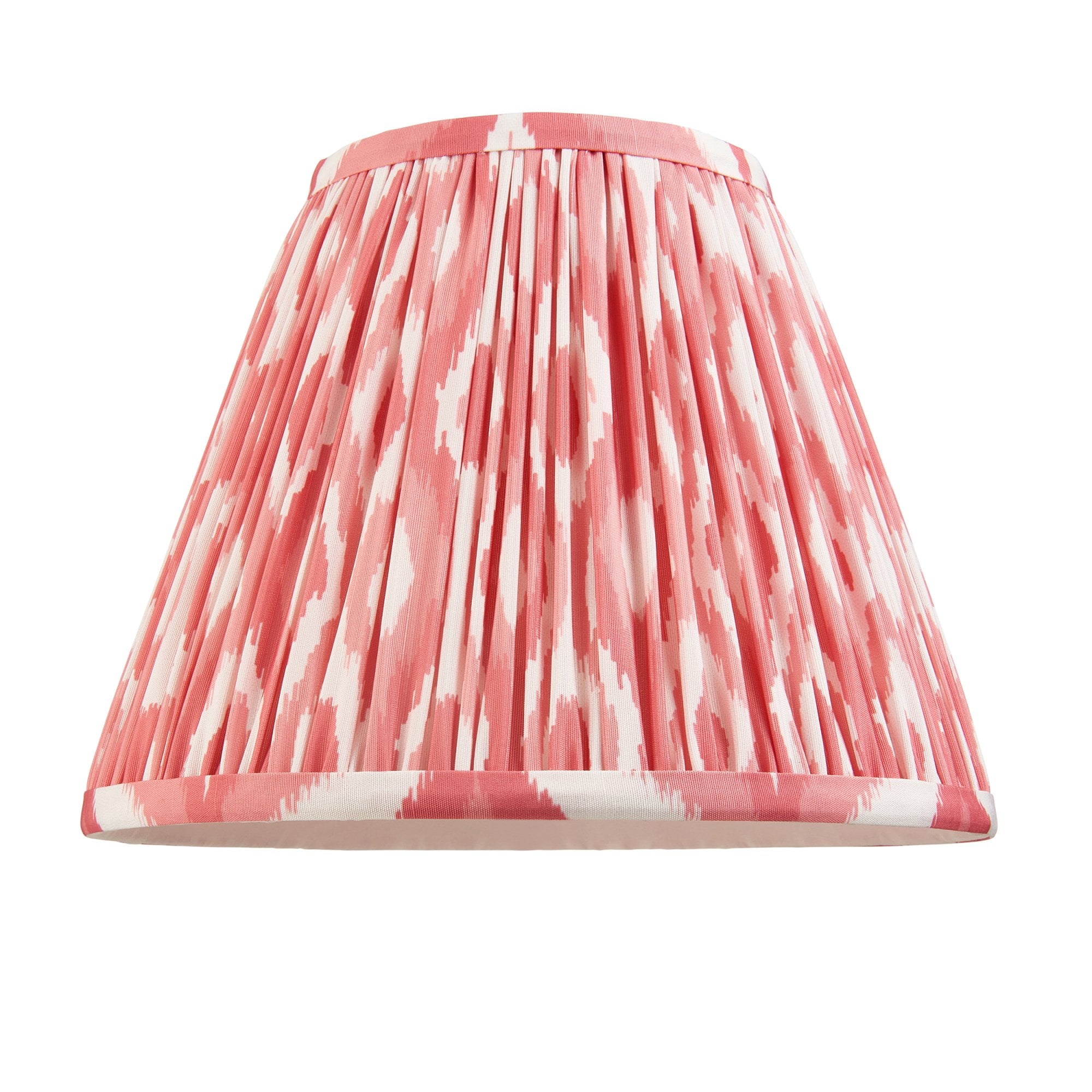 Ikat Contemporary 25 cm Tapered Lamp Shade In Coral Pink 111339