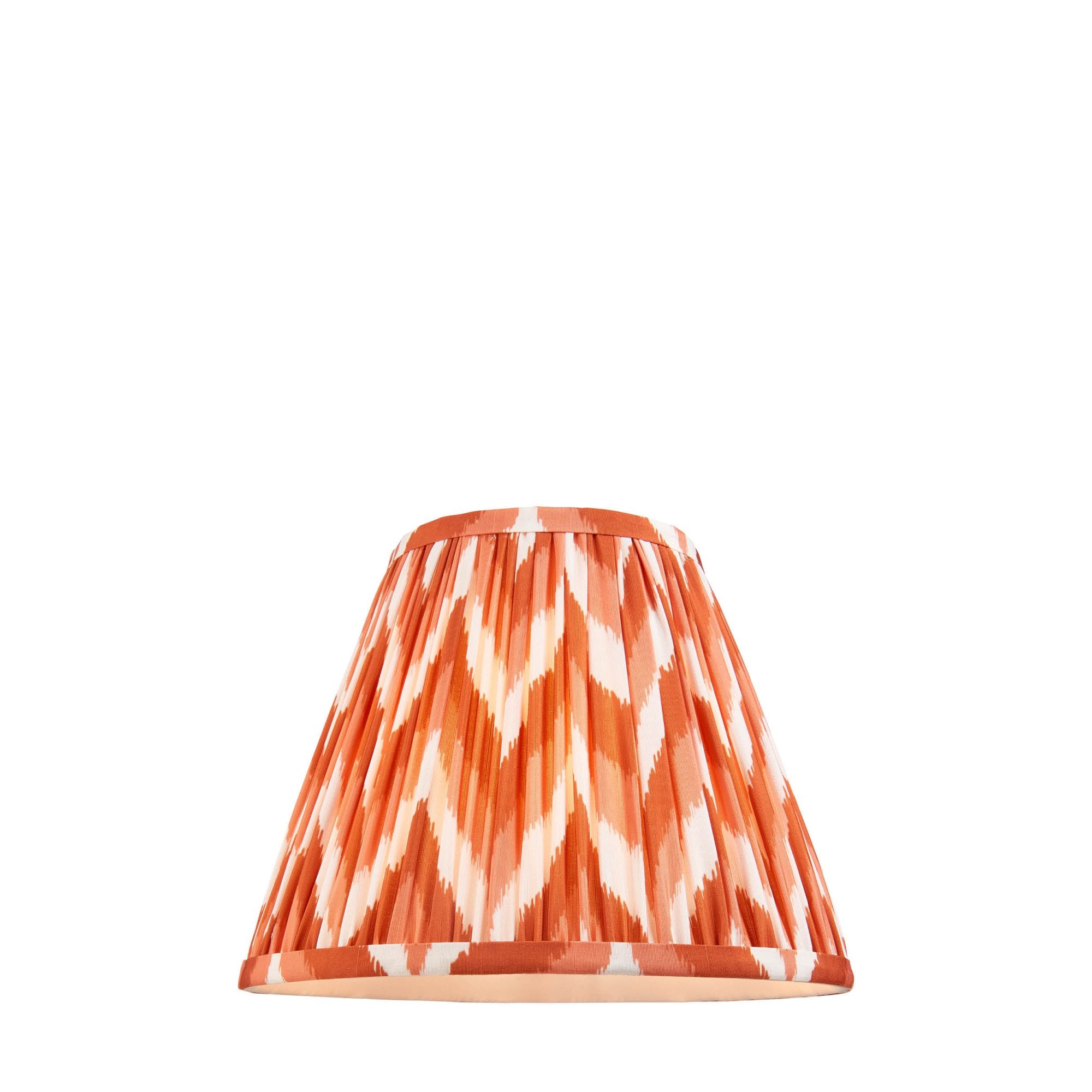 Zigzag Contemporary 25 cm Tapered Lamp Shade In Apricot Orange 113072