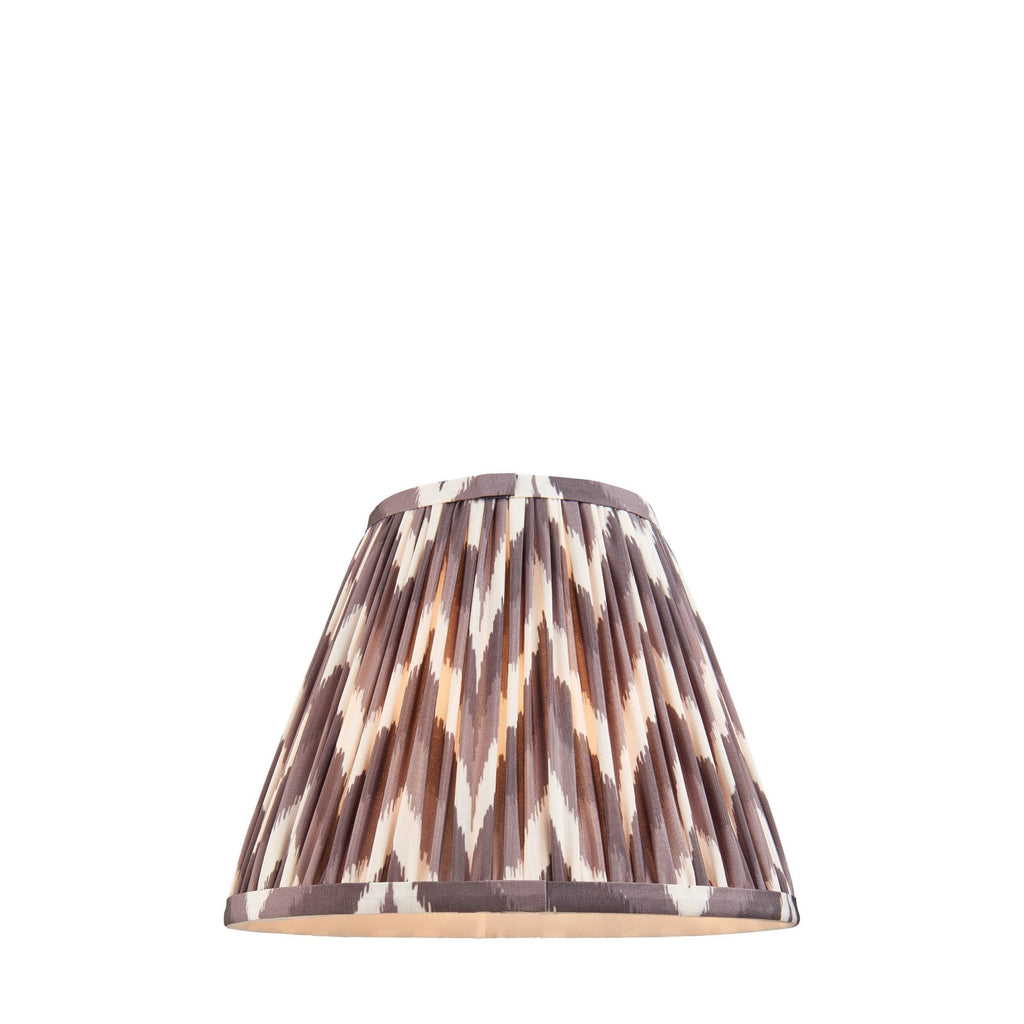 Zigzag Contemporary 25 cm Tapered Lamp Shade In Pearl Grey 111324