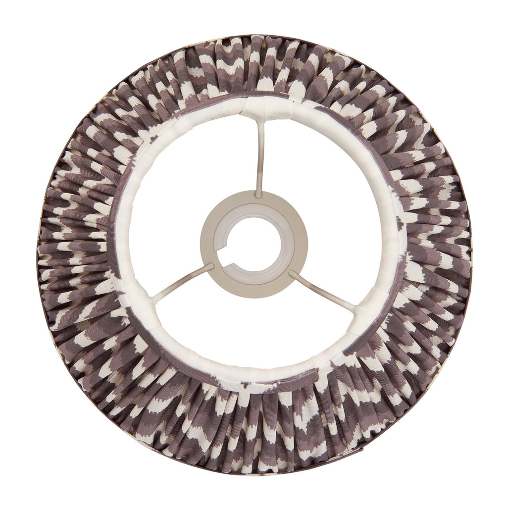 Zigzag Contemporary 25 cm Tapered Lamp Shade In Pearl Grey 111324