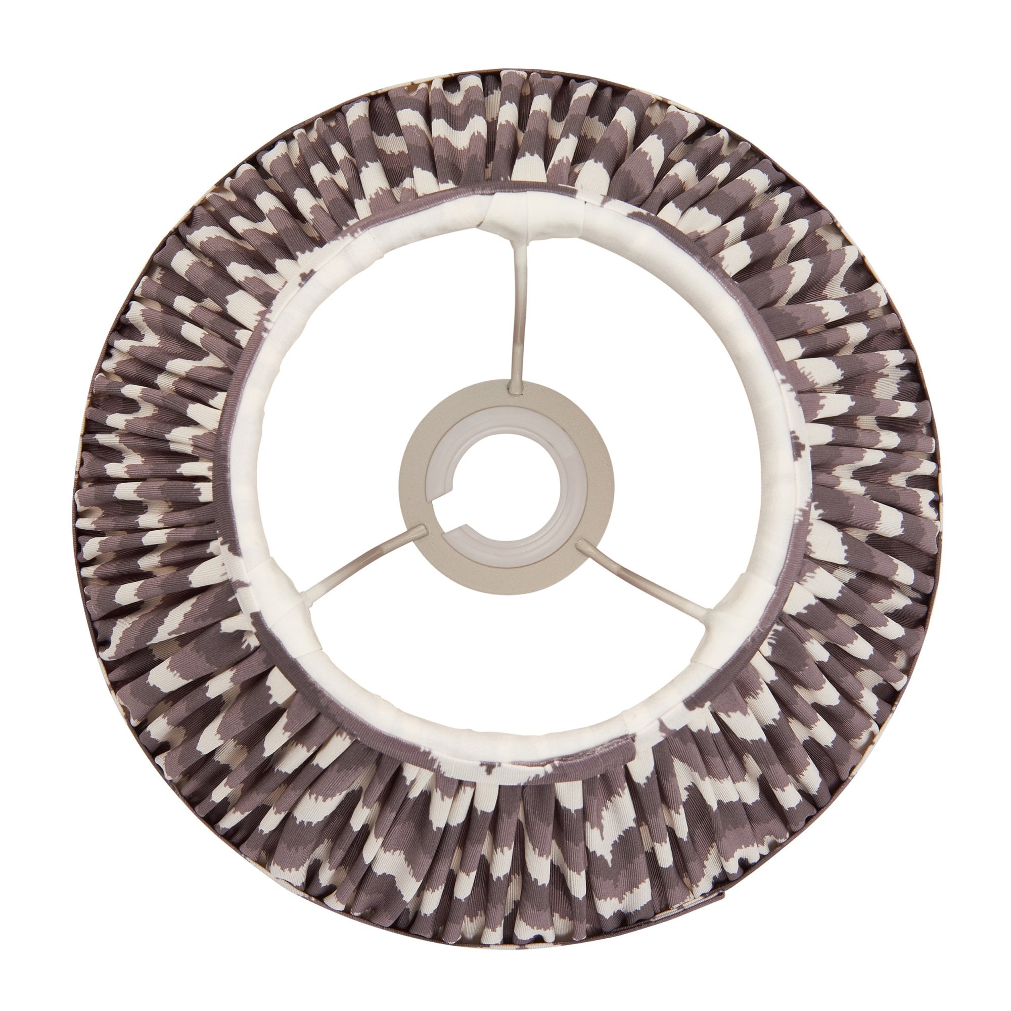 Zigzag Contemporary 25 cm Tapered Lamp Shade In Pearl Grey 111324