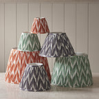 Zigzag Contemporary 25 cm Tapered Lamp Shade In Pearl Grey 111324