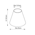 Zigzag Contemporary 25 cm Tapered Lamp Shade In Pearl Grey 111324