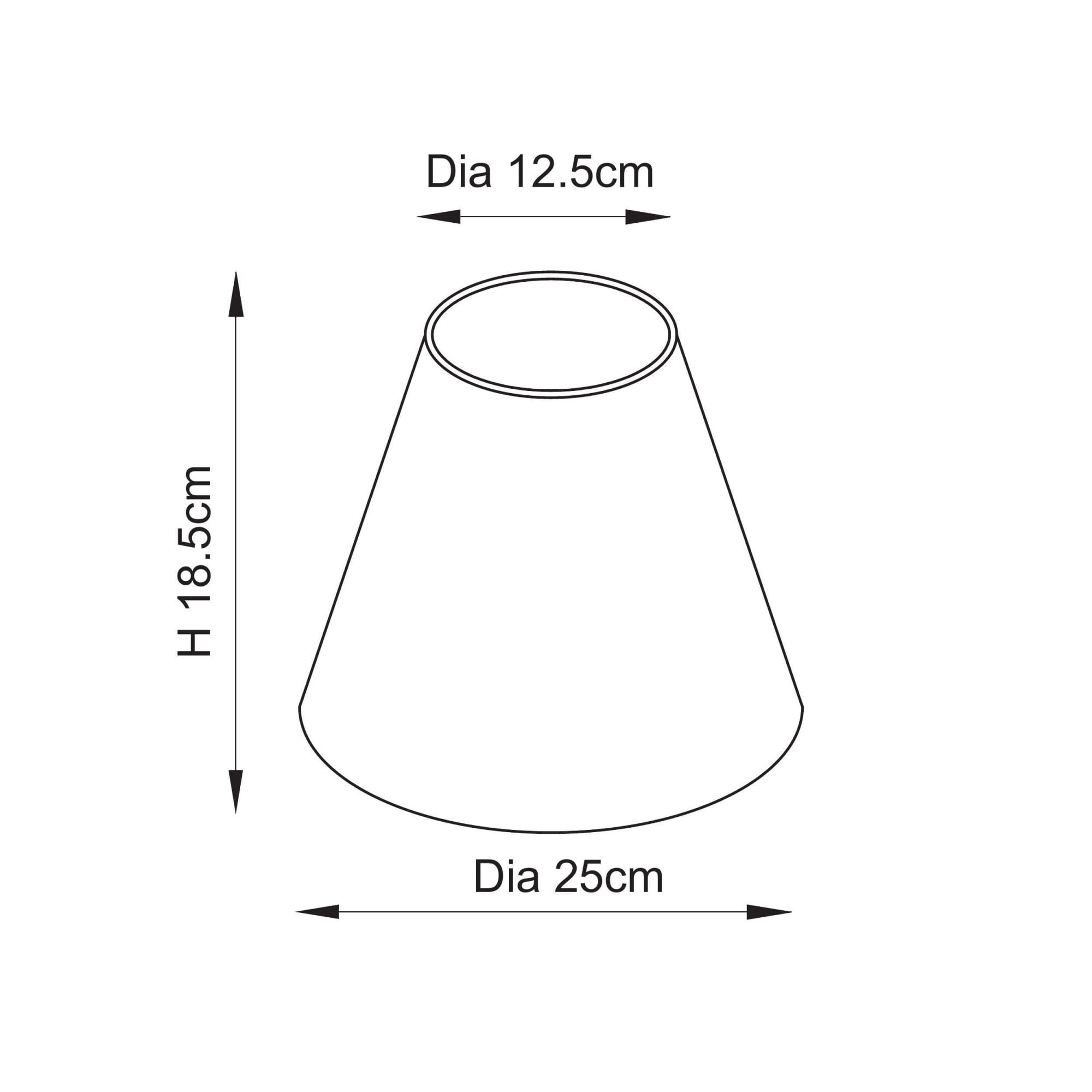 Zigzag Contemporary 25 cm Tapered Lamp Shade In Pearl Grey 111324