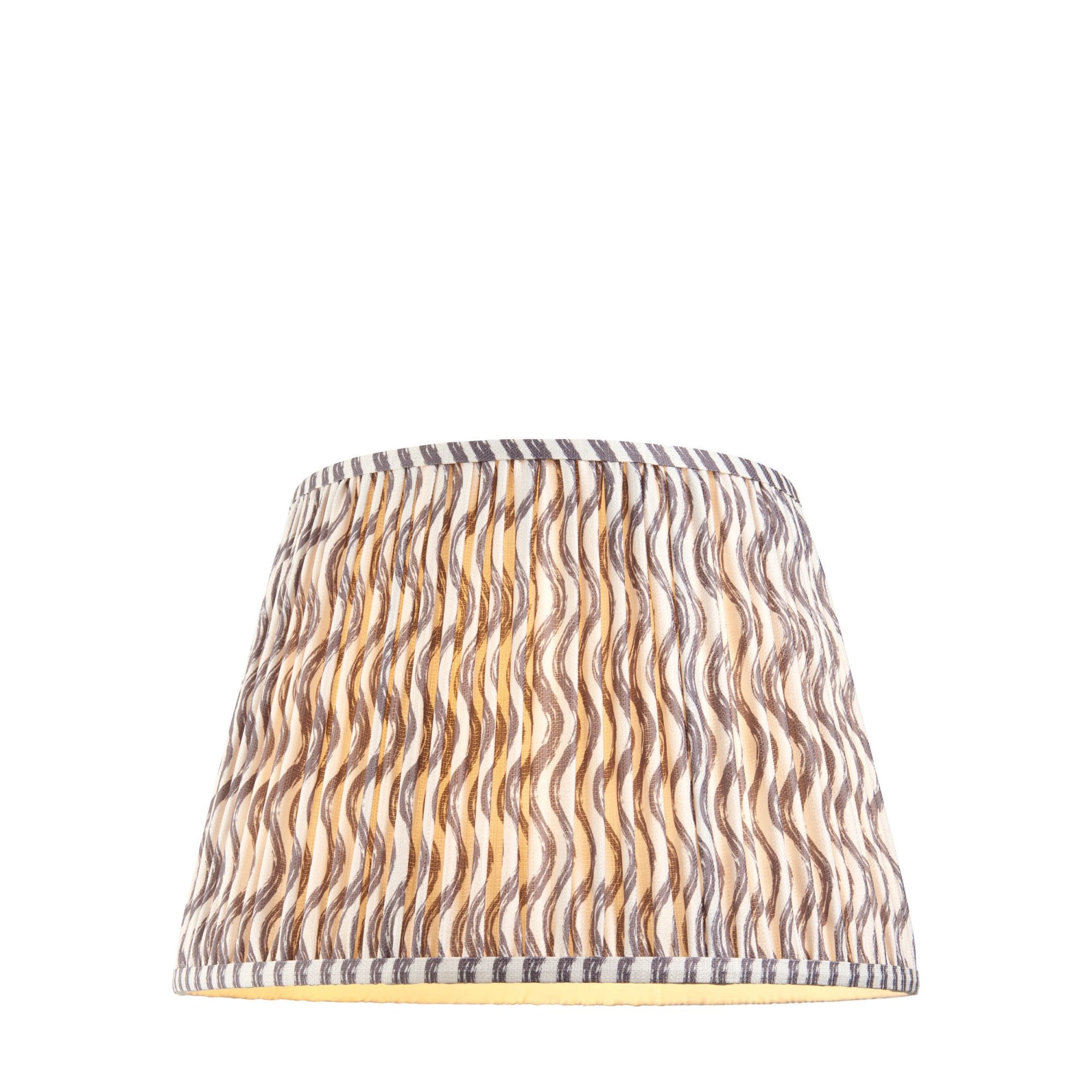 Ripple Contemporary 40 cm Tapered Lamp Shade In Pearl Grey 112929