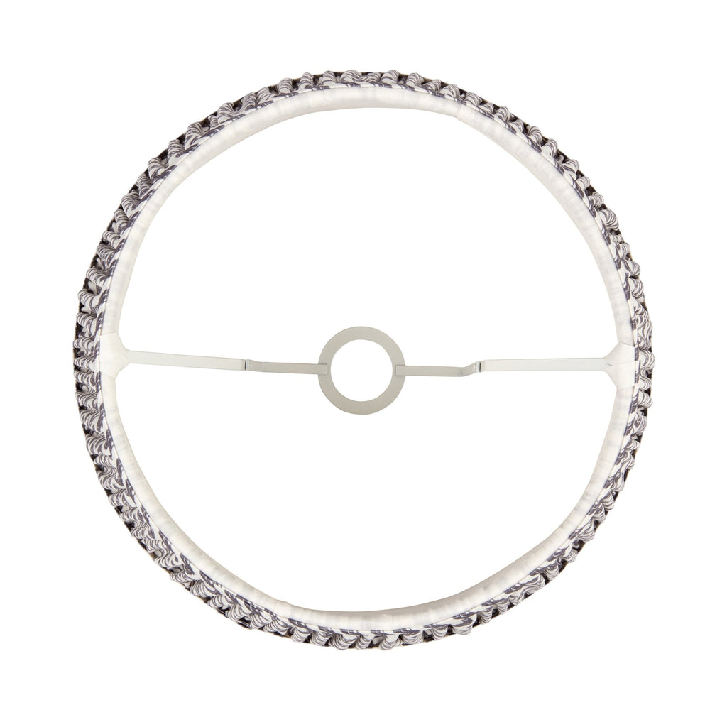 Ripple Contemporary 40 cm Tapered Lamp Shade In Pearl Grey 112929
