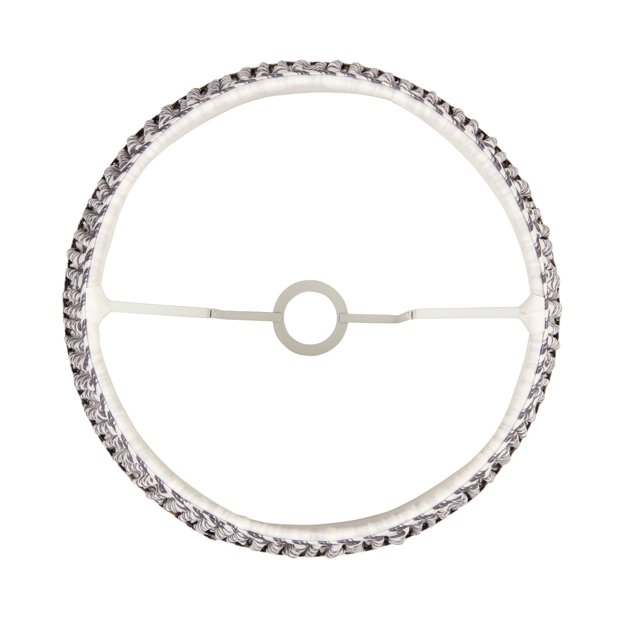 Ripple Contemporary 40 cm Tapered Lamp Shade In Pearl Grey 112929
