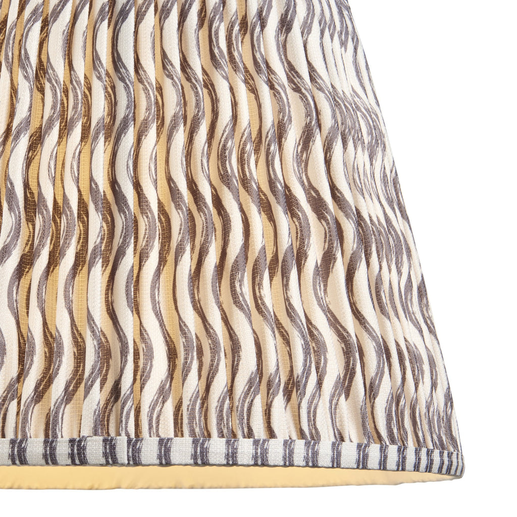 Ripple Contemporary 40 cm Tapered Lamp Shade In Pearl Grey 112929