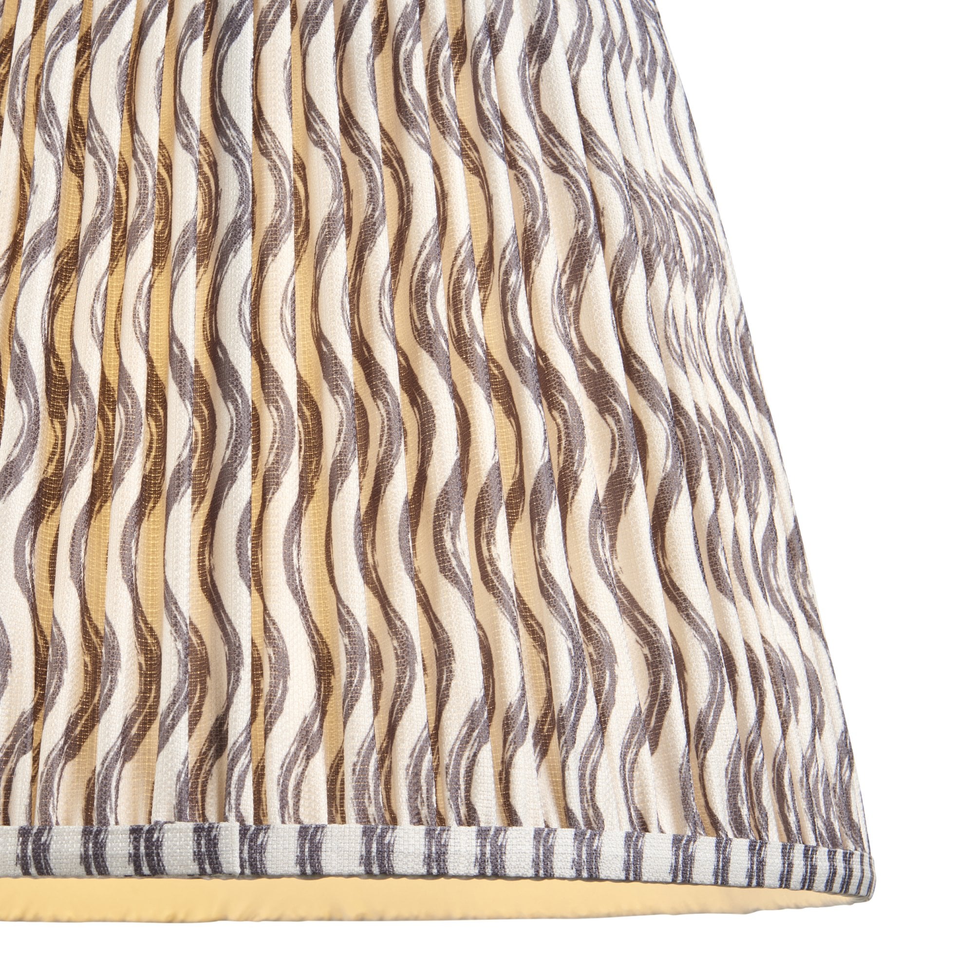 Ripple Contemporary 40 cm Tapered Lamp Shade In Pearl Grey 112929