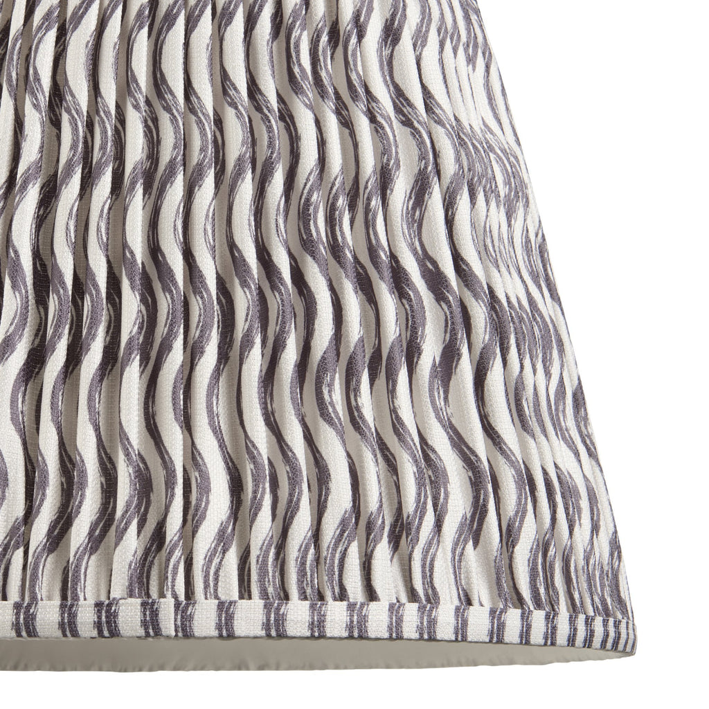 Ripple Contemporary 40 cm Tapered Lamp Shade In Pearl Grey 112929