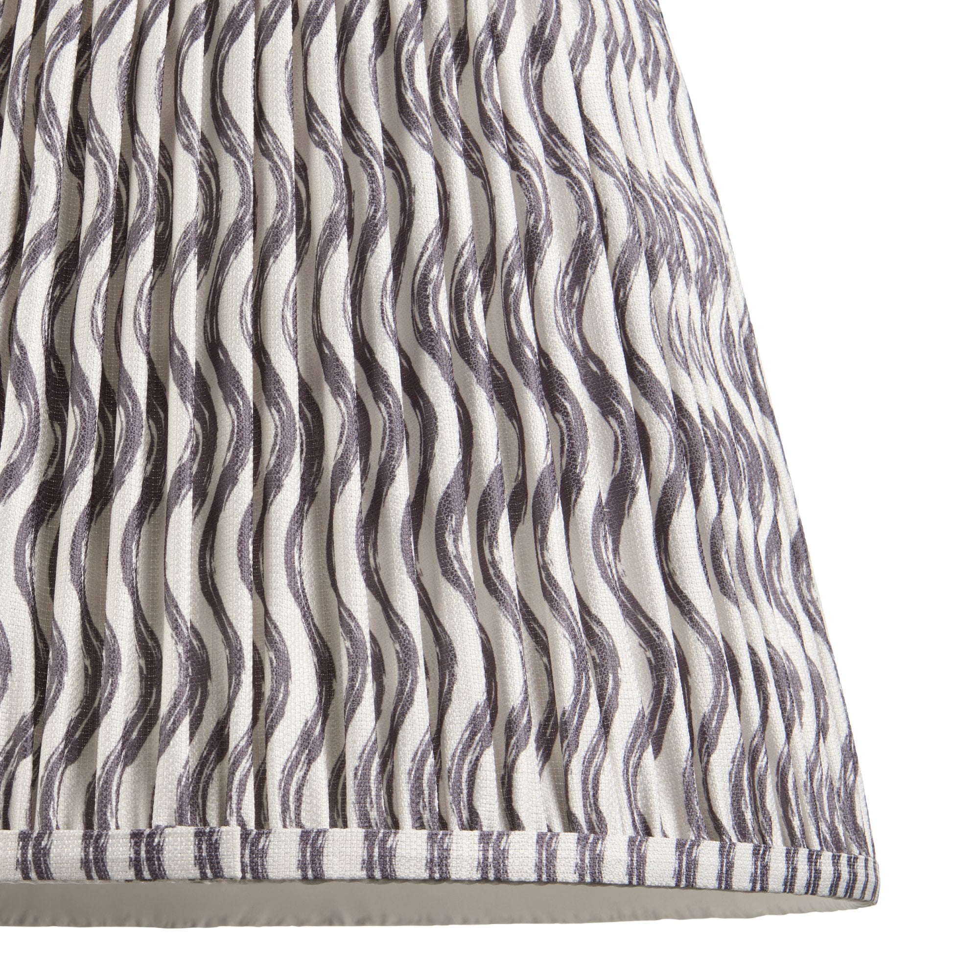 Ripple Contemporary 40 cm Tapered Lamp Shade In Pearl Grey 112929