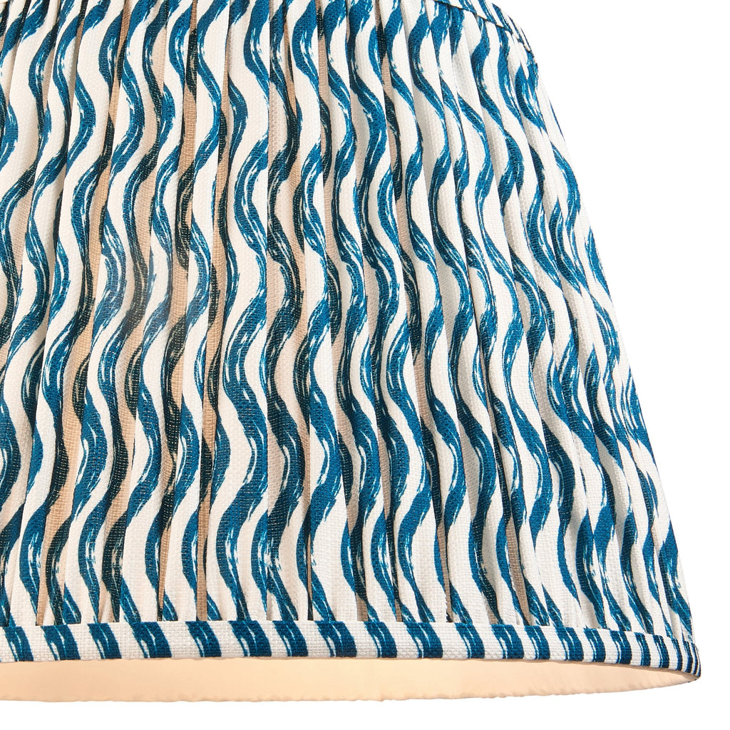 Ripple Contemporary 40 cm Tapered Lamp Shade In Marlin Blue 111305