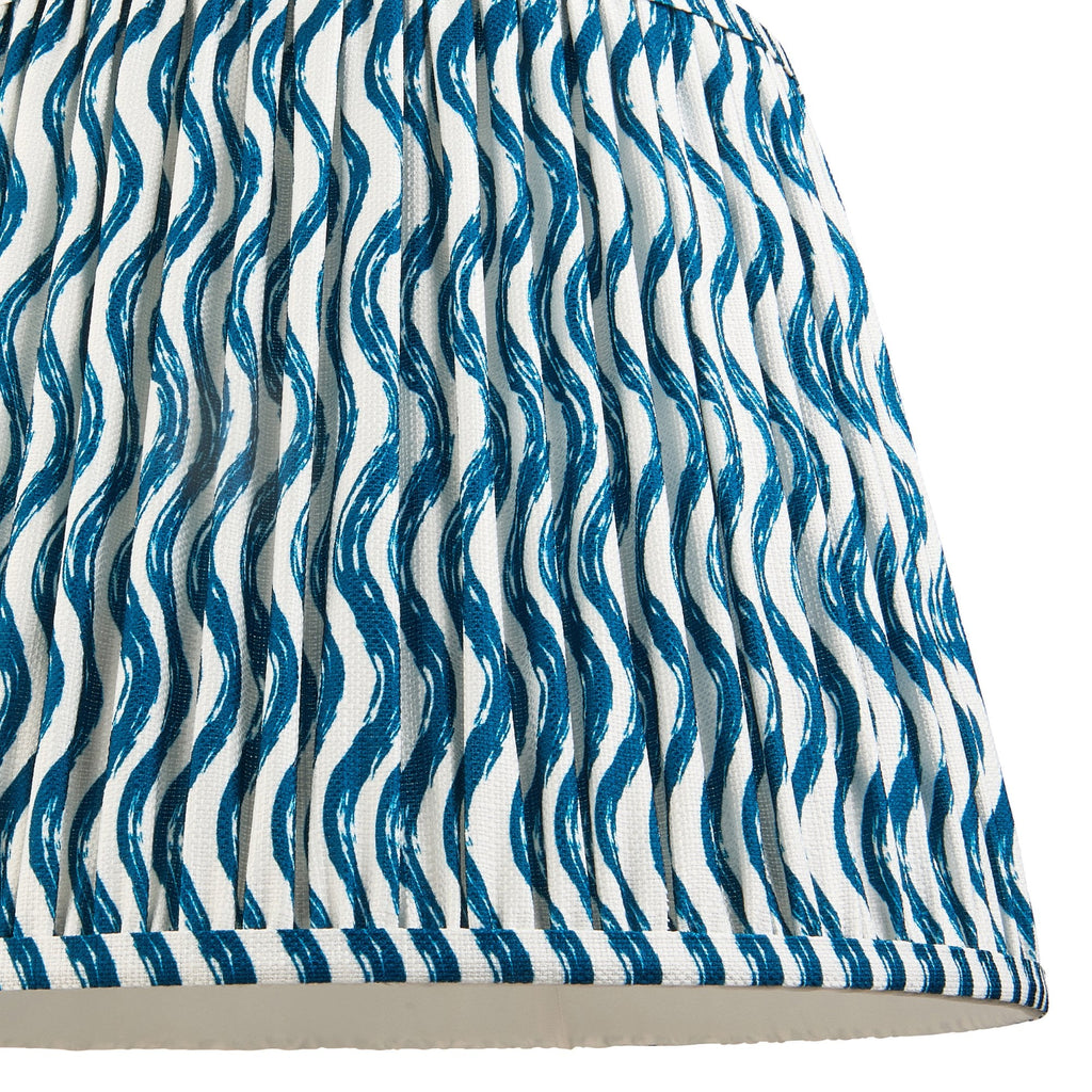 Ripple Contemporary 40 cm Tapered Lamp Shade In Marlin Blue 111305