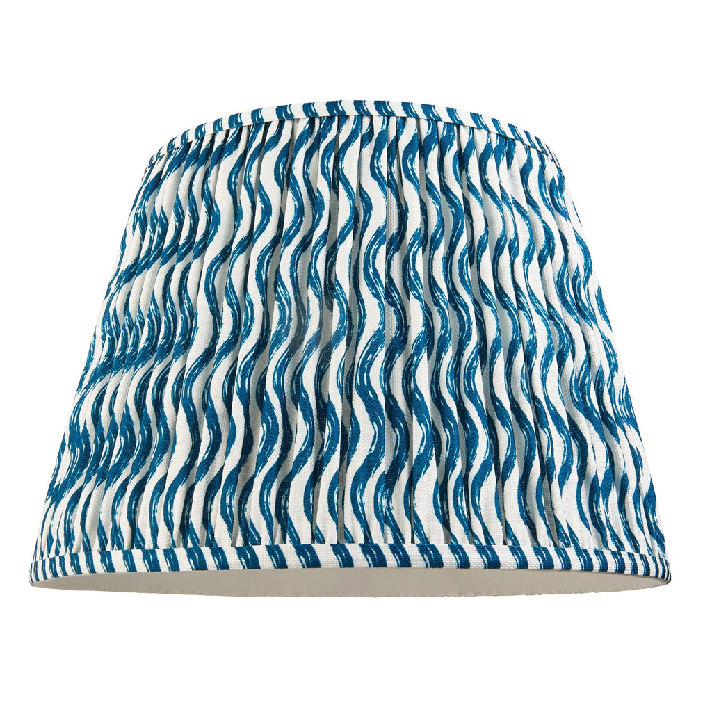 Ripple Contemporary 40 cm Tapered Lamp Shade In Marlin Blue 111305