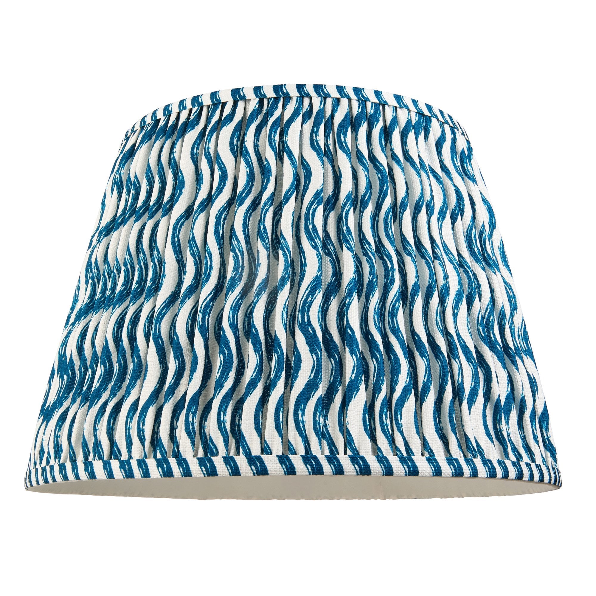 Ripple Contemporary 40 cm Tapered Lamp Shade In Marlin Blue 111305