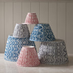 Ripple Contemporary 40 cm Tapered Lamp Shade In Marlin Blue 111305