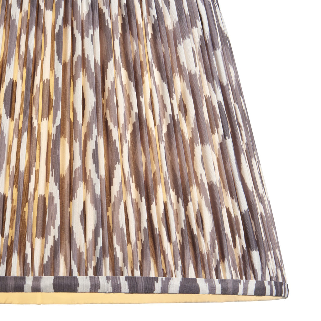 Ikat Contemporary 40 cm Tapered Lamp Shade In Pearl Grey 113087