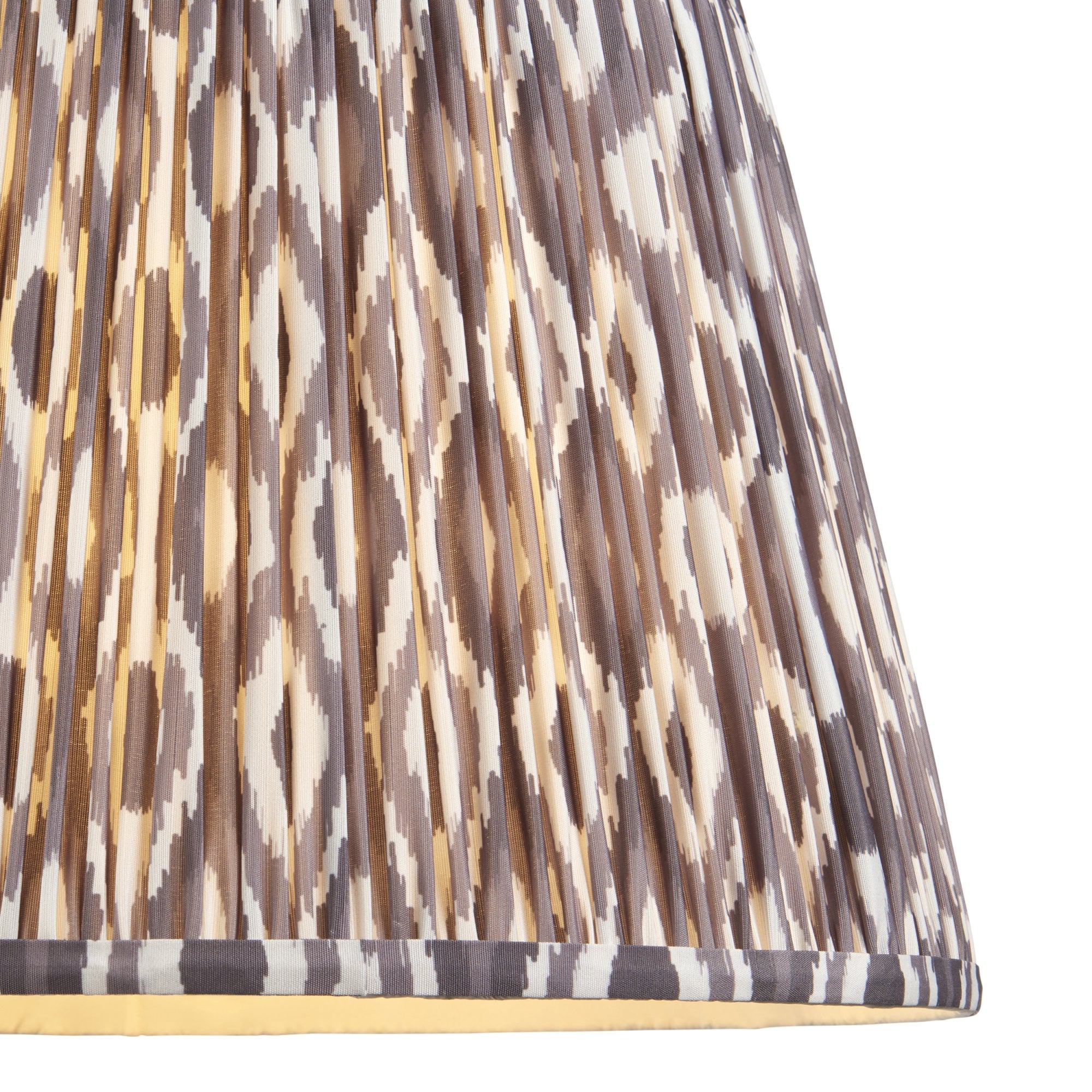 Ikat Contemporary 40 cm Tapered Lamp Shade In Pearl Grey 113087