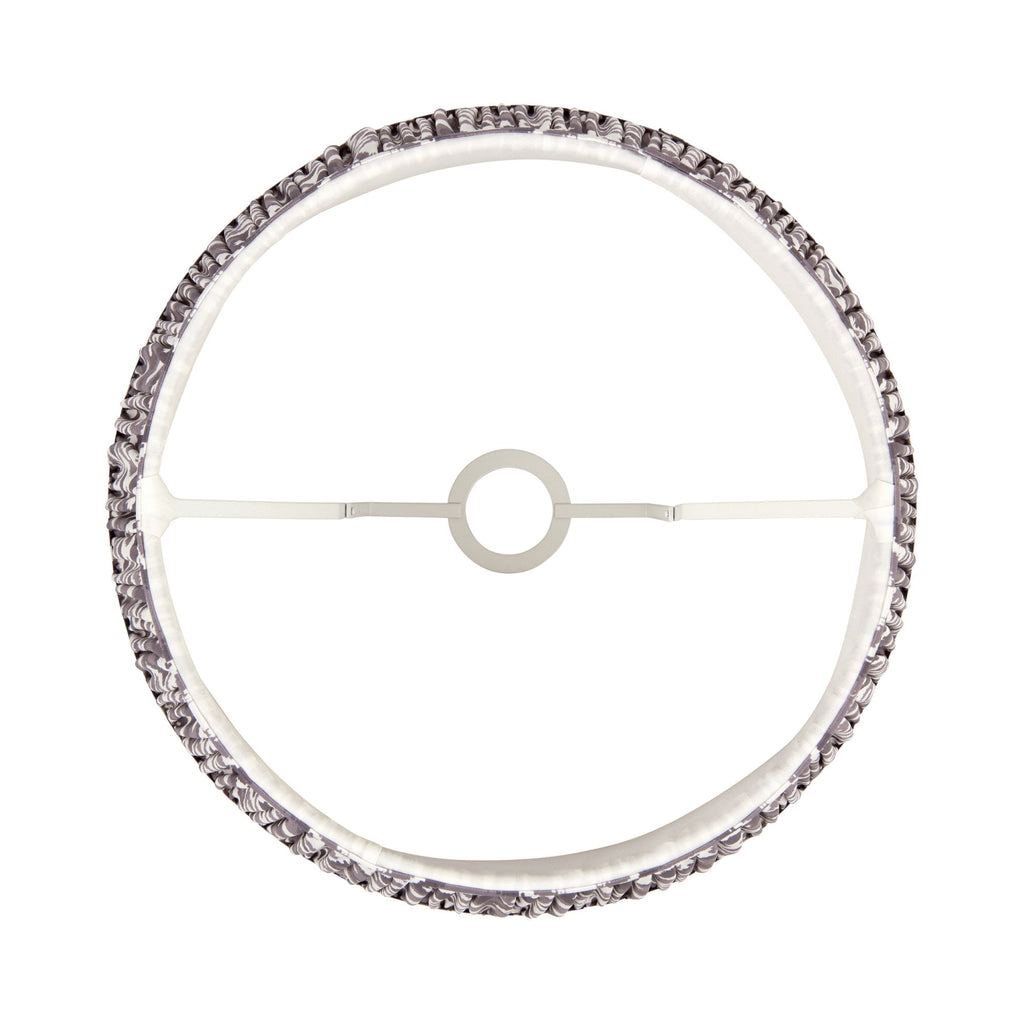 Ikat Contemporary 40 cm Tapered Lamp Shade In Pearl Grey 113087