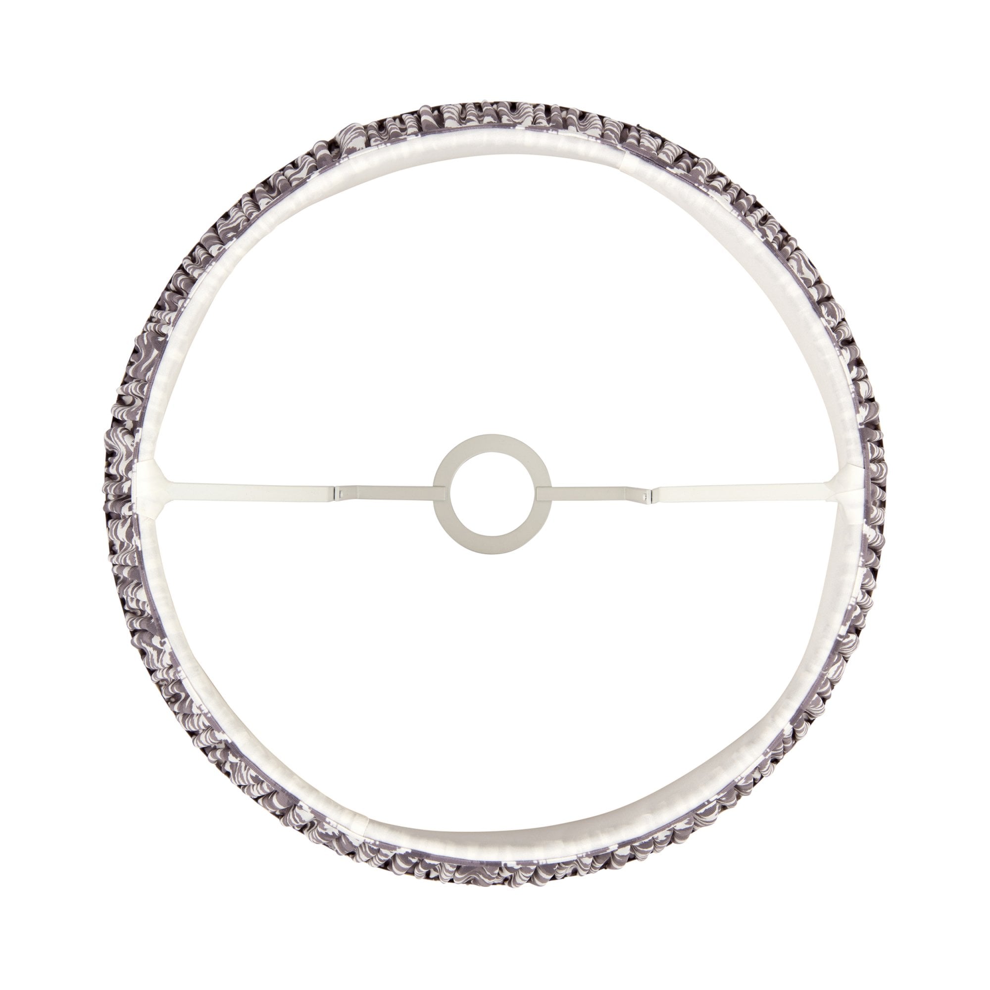 Ikat Contemporary 40 cm Tapered Lamp Shade In Pearl Grey 113087