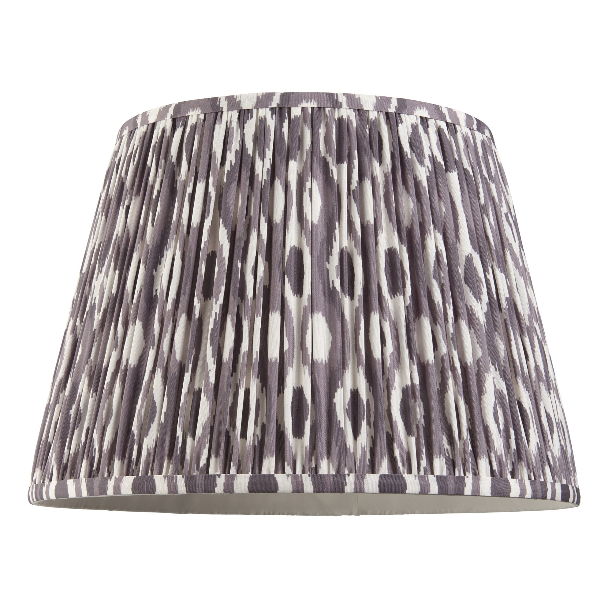 Ikat Contemporary 40 cm Tapered Lamp Shade In Pearl Grey 113087