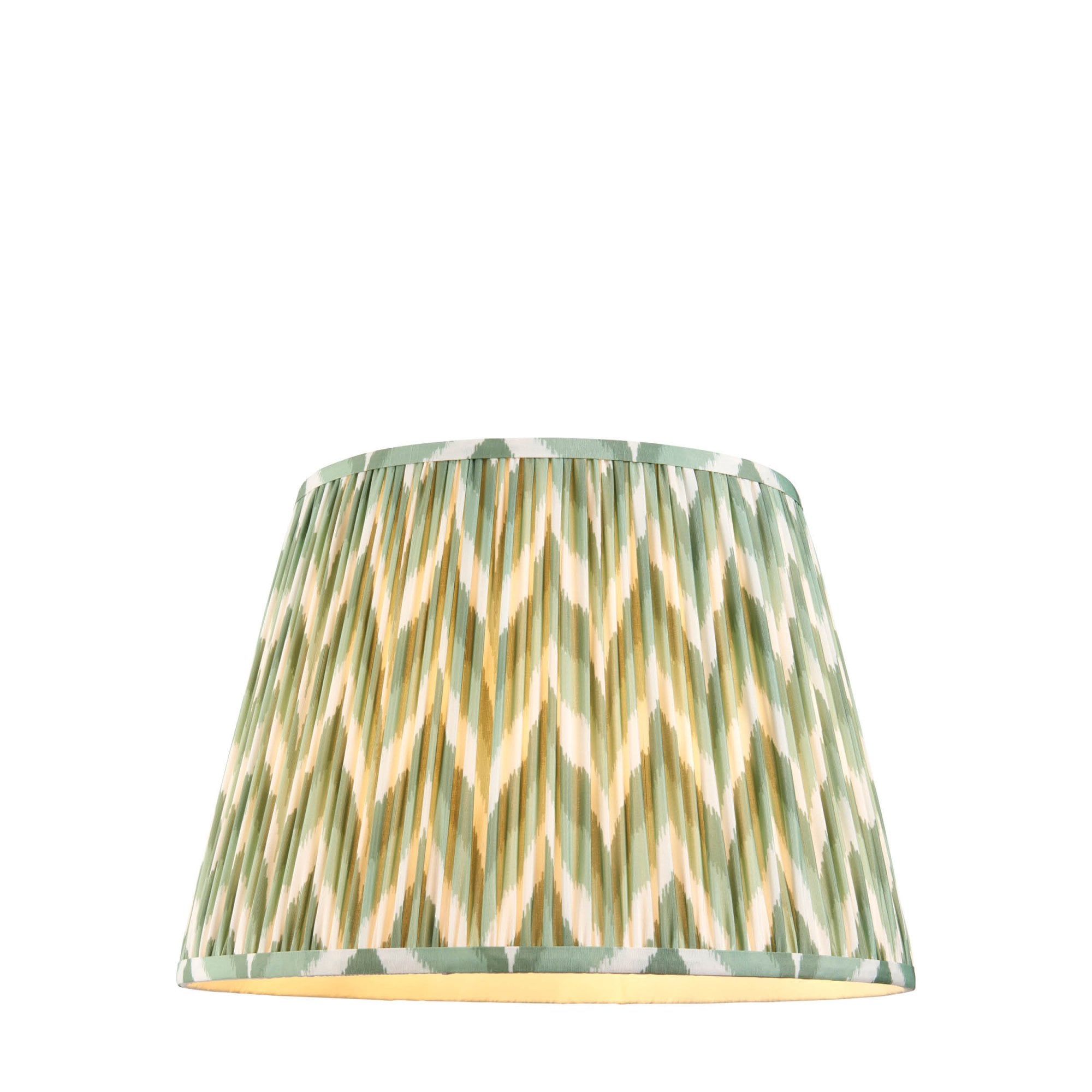 Zigzag Contemporary 40 cm Tapered Lamp Shade In Cotswold Green 113069