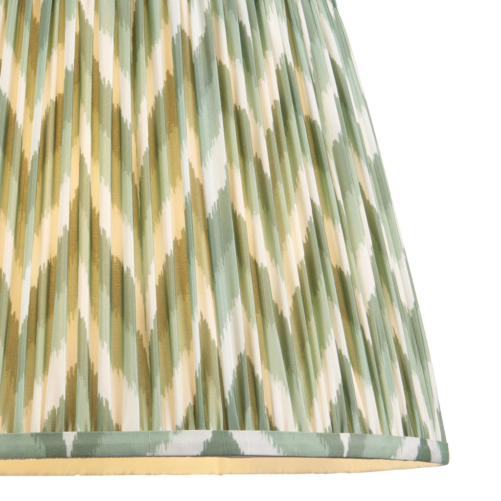 Zigzag Contemporary 40 cm Tapered Lamp Shade In Cotswold Green 113069