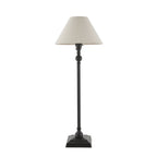 Lille Table Lamp In Matt Black Finish With Natural Linen 22cm Shade 118121