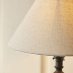 Lille Table Lamp In Matt Black Finish With Natural Linen 22cm Shade 118121