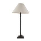 Lille Table Lamp In Matt Black Finish With Natural Linen 31cm Shade 117828