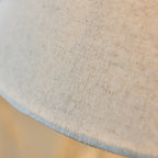 Lille Table Lamp In Matt Black Finish With Natural Linen 31cm Shade 117828