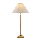 Lille Table Lamp In Antique Brass Finish With Natural Linen 31cm Shade 117829