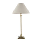 Lille Table Lamp In Antique Brass Finish With Natural Linen 31cm Shade 117829
