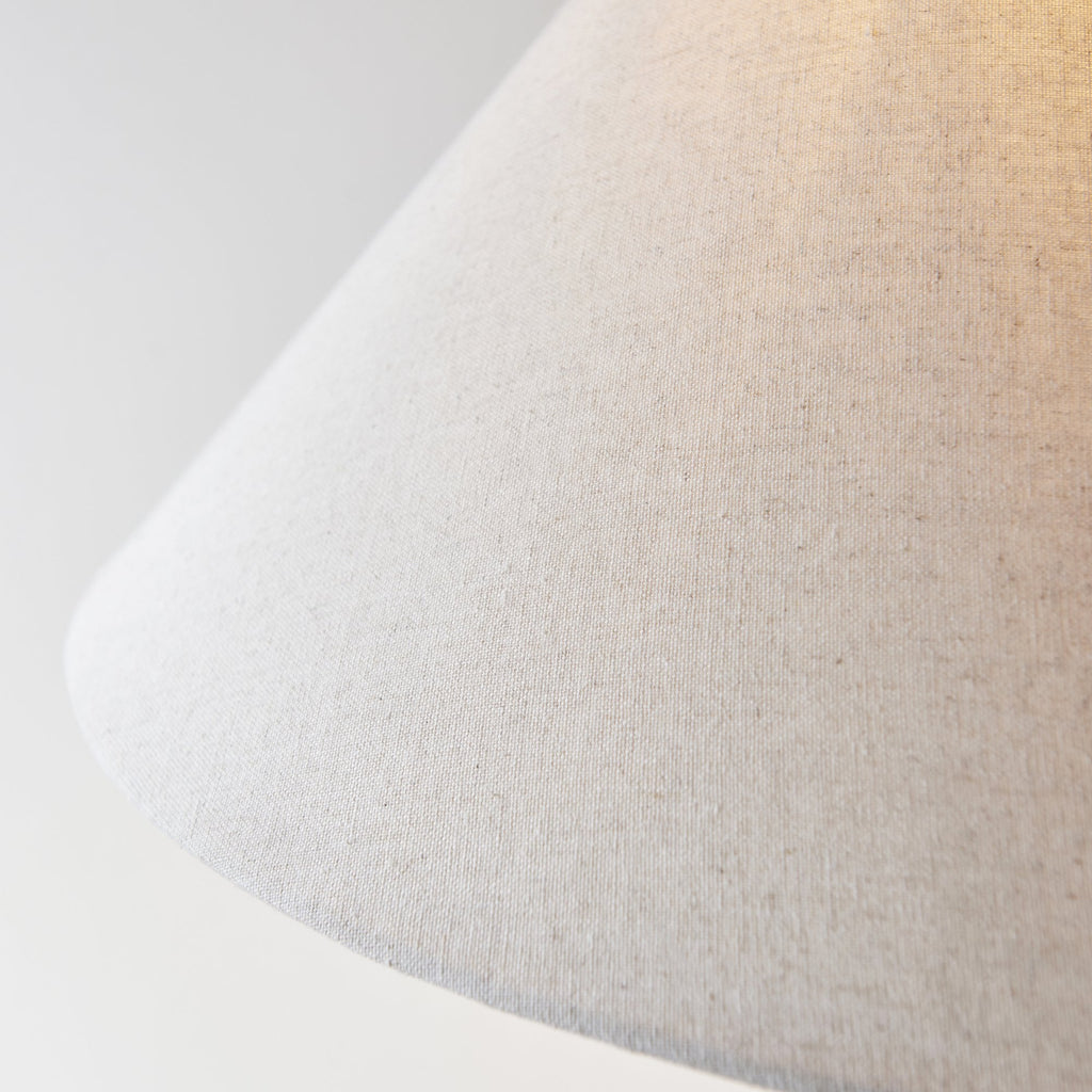 Lille Floor Lamp In Antique Brass Finish With Natural Linen Shade 117831