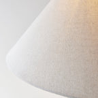 Lille Floor Lamp In Antique Brass Finish With Natural Linen Shade 117831
