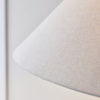 Lille Floor Lamp In Matt Black Finish With Natural Linen Shade 117830