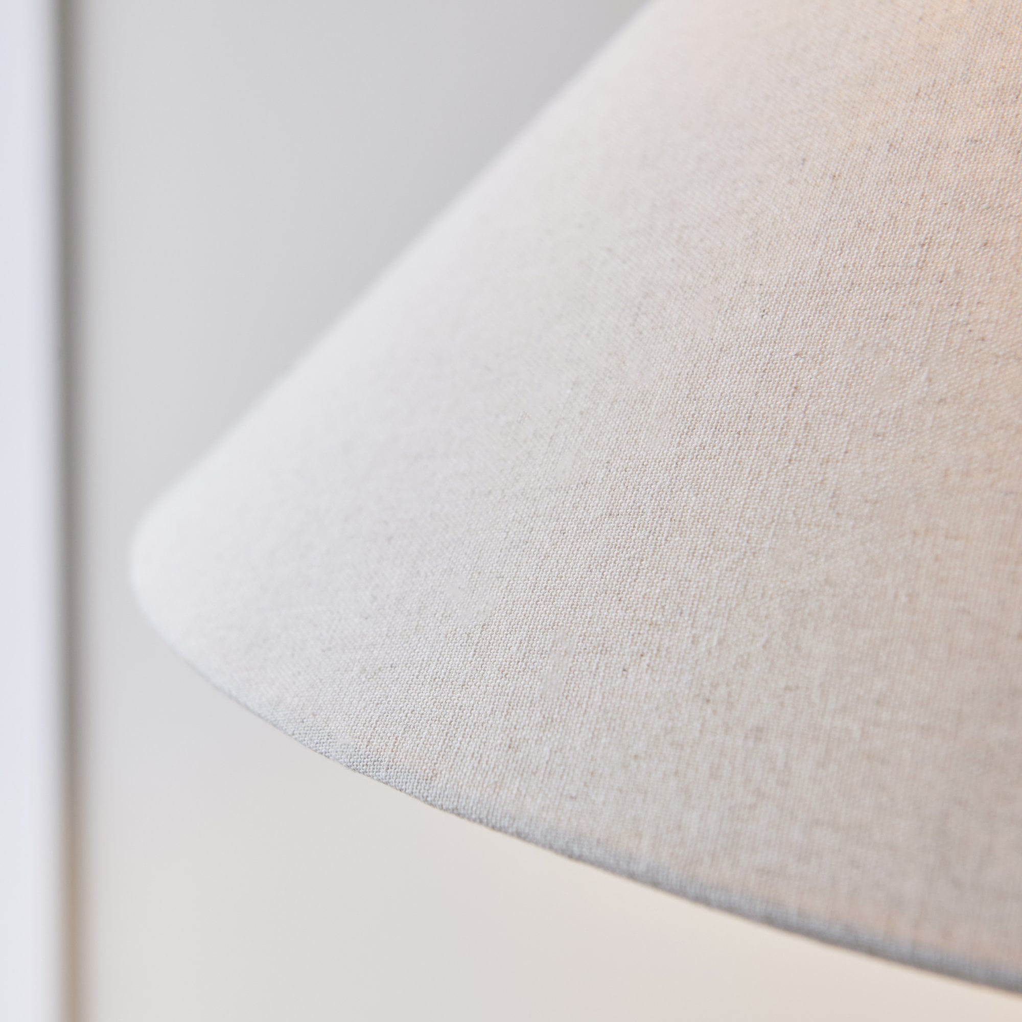 Lille Floor Lamp In Matt Black Finish With Natural Linen Shade 117830