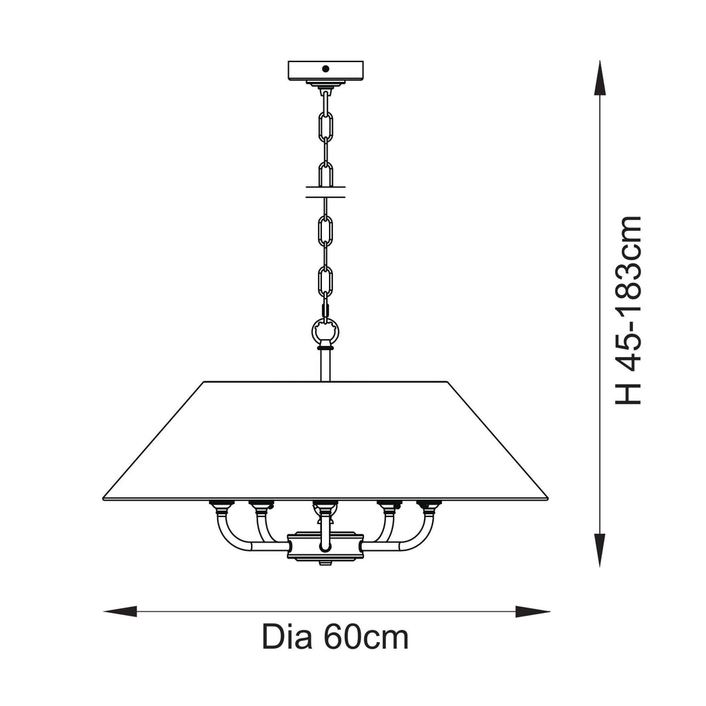 Lille Ceiling Pendant Light In Matt Black Finish With Natural Linen Shade 112955