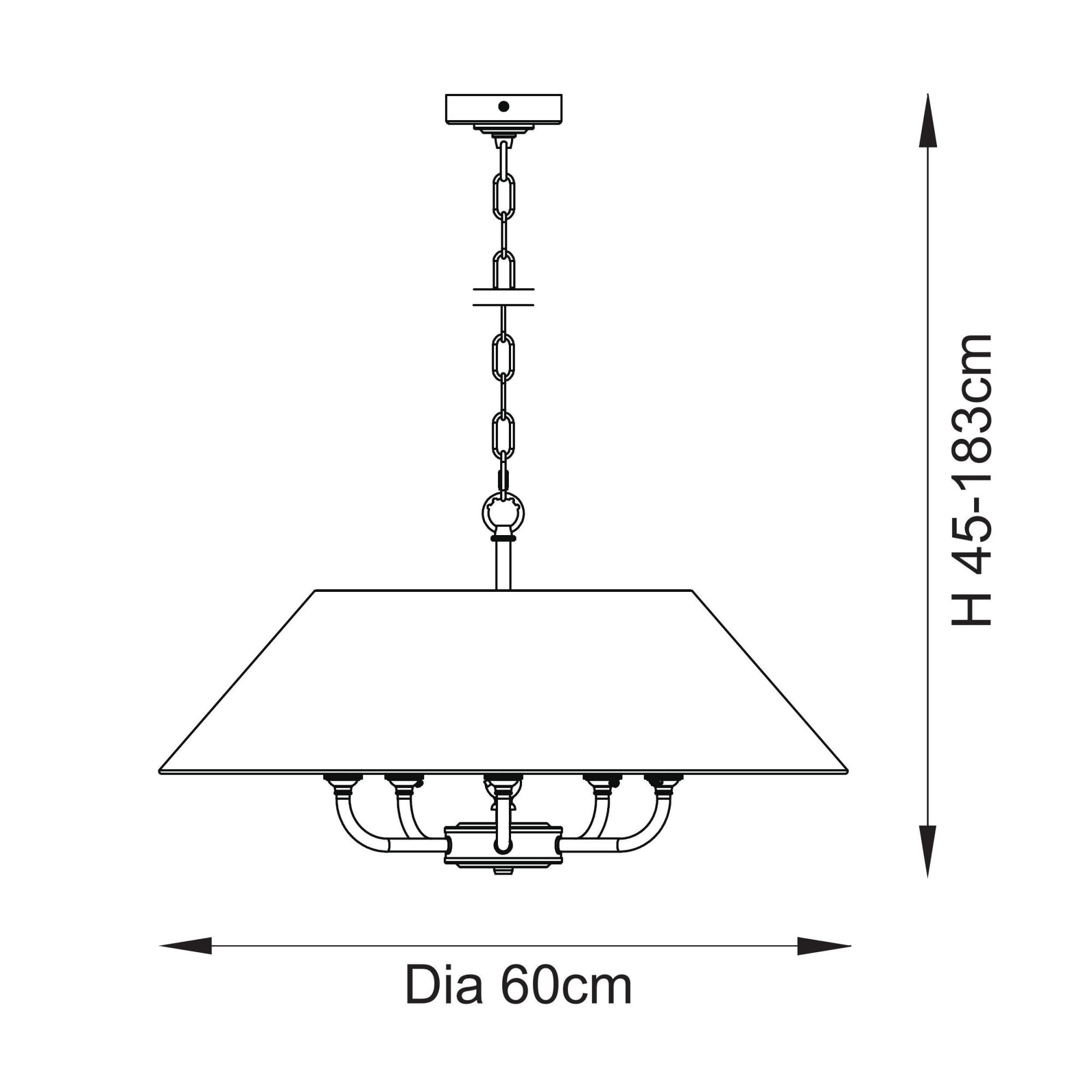 Lille Ceiling Pendant Light In Matt Black Finish With Natural Linen Shade 112955