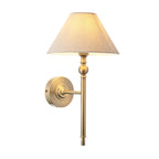 Lille Wall Light In Antique Brass Finish With Natural Linen Shade 117827