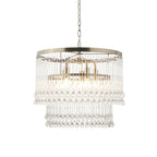 Genevieve 5 Light Ceiling Pendant Light In Antique Brass With Clear Glass 104504