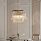 Genevieve 5 Light Ceiling Pendant Light In Antique Brass With Clear Glass 104504