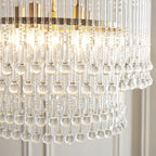Genevieve 5 Light Ceiling Pendant Light In Antique Brass With Clear Glass 104504