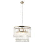 Genevieve 5 Light Ceiling Pendant Light In Antique Brass With Clear Glass 104504